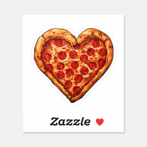 heart pizza sticker