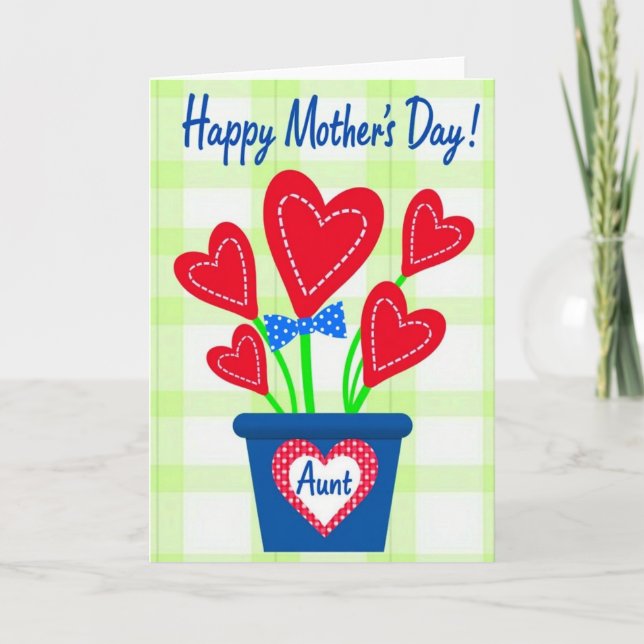 Heart Plant Mothers Day Card (Front)