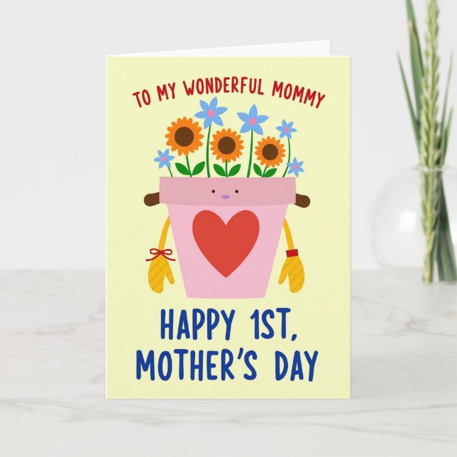 Heart Plant Pot Pattern Card (Front)