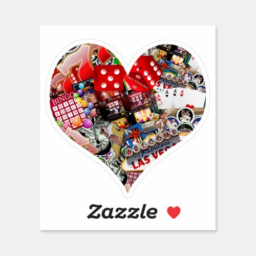 Heart Playing Card Shape _ Gamblers Delight Sticker