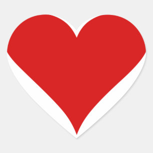 Heart Playing Card Shape Valentine's Day Sticker