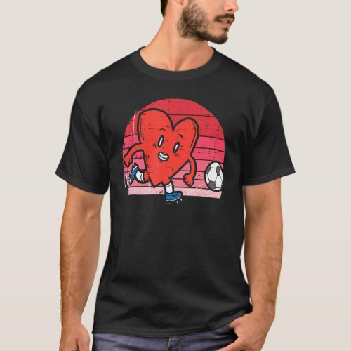 Heart Playing Soccer Football Valentines Day Men G T_Shirt