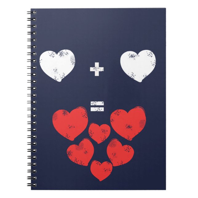 Heart Plus Heart Love Math Notebook (Front)