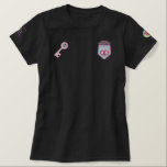 Heart Pocket and Key Embroidered Patch Tee<br><div class="desc">Let your inner sweetness glow when you wear this sweet-as-sugar tee. Multiple patches - in perfectly pretty pastel colors - adorn this adorable shirt. On the front, there is a patch in the shape of a pocket, with a lacy top and a heart with a keyhole. To go along with...</div>