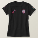 Heart Pocket and Key Embroidered Patch Tee<br><div class="desc">Let your inner sweetness glow when you wear this sweet-as-sugar tee. Multiple patches - in perfectly pretty pastel colors - adorn this adorable shirt. On the front, there is a patch in the shape of a pocket, with a lacy top and a heart with a keyhole. To go along with...</div>