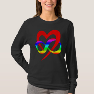 Heart Polyamory Symbol LGBT Flag Color Pride Love T-Shirt