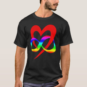 Heart Polyamory Symbol LGBT Flag Color Pride Love T-Shirt