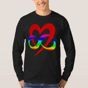 Heart Polyamory Symbol LGBT Flag Color Pride Love T-Shirt