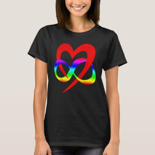 Heart Polyamory Symbol LGBT Flag Color Pride Love  T_Shirt
