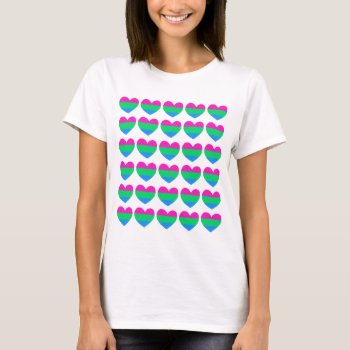Heart Polysexual Colors T-shirt by colourfuldesigns at Zazzle