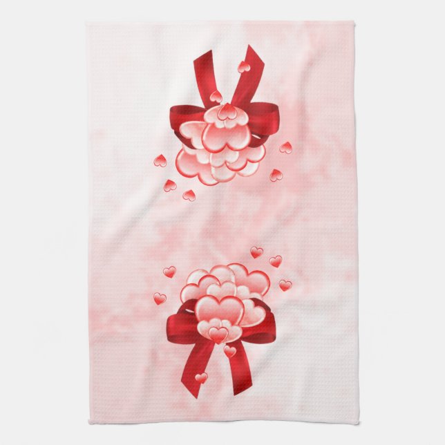 Heart Posey Kitchen Towel (Vertical)