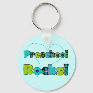 Heart Preschool Rocks Tshirts and Gifts Keychain