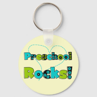 Heart Preschool Rocks Tshirts and Gifts Keychain
