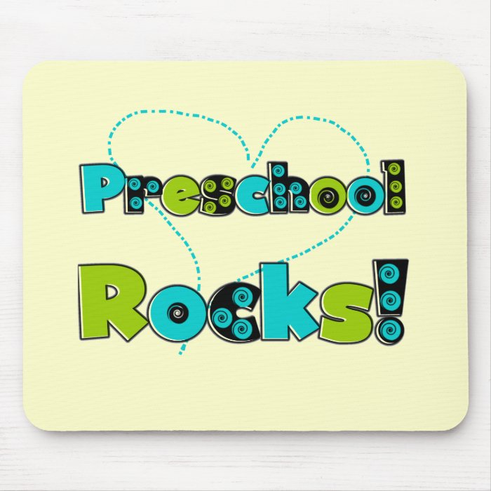 Heart Preschool Rocks Tshirts and Gifts Mouse Pads
