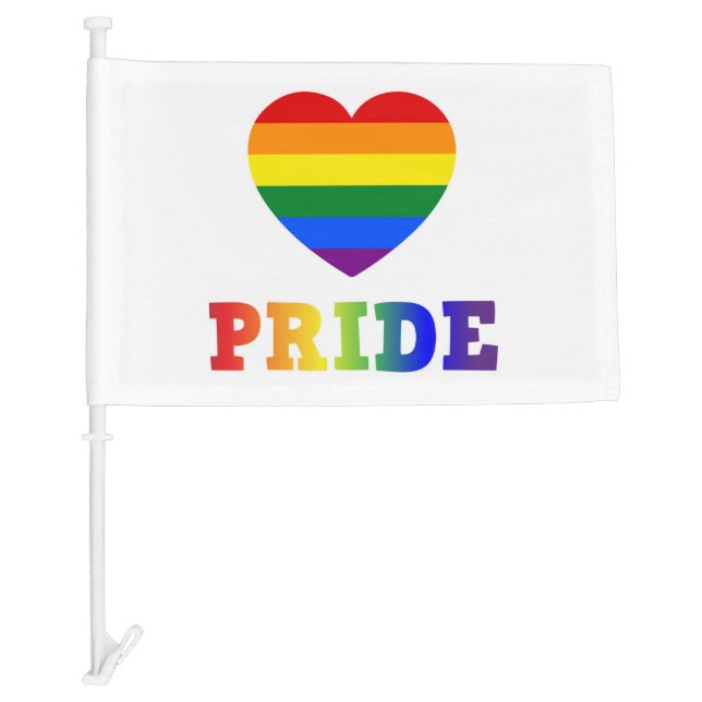 Heart Pride Car Flag (Front)