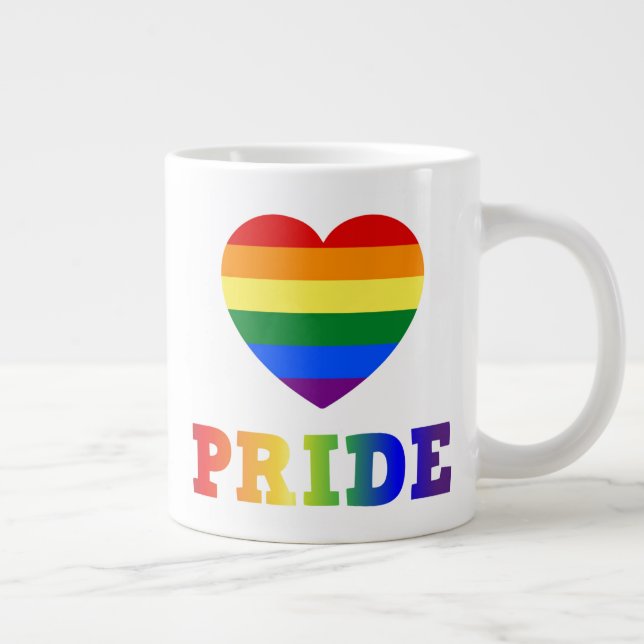 Heart Pride Giant Coffee Mug (Right)