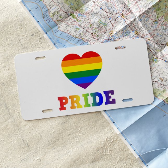Heart Pride License Plate (In Situ)
