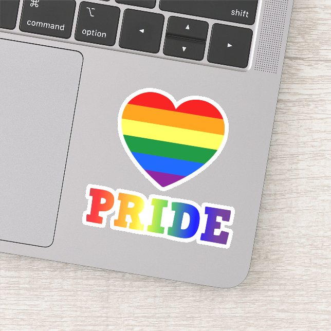 Heart Pride Sticker (Detail)