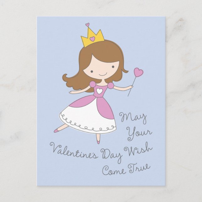 Heart Princess Valentine Postcard (Front)