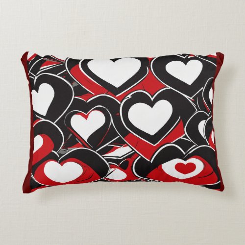 Heart print Accent Pillow