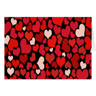 Heart Print Happy Valentines Day Cards