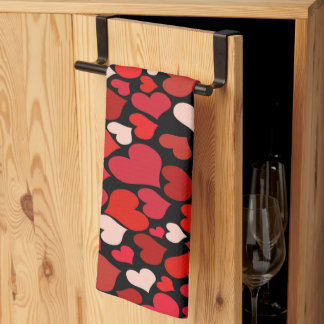 Heart Print Kitchen Towel