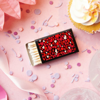Heart Print Matchboxes