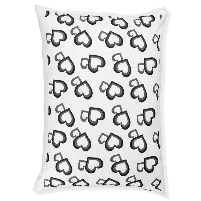  Heart Print Pet Bed (Front Vertical)