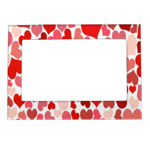 Heart Print Red and Pink Magnetic Frame