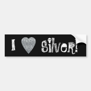 Heart. Printed Light Gray and Mid Gray Pattern. Bumper Sticker