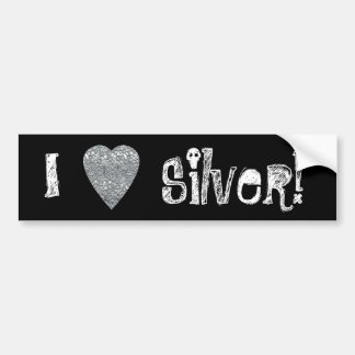 Heart. Printed Light Gray and Mid Gray Pattern. Bumper Sticker