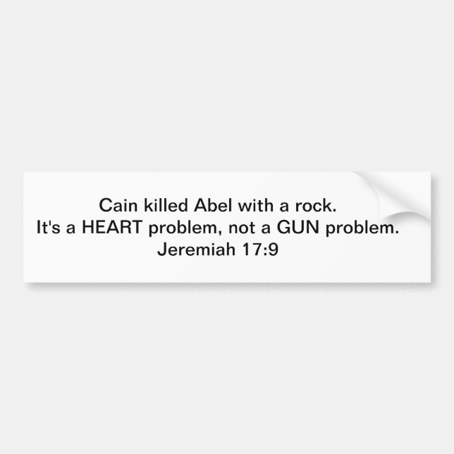 Heart Problem, Not a gun problem Bumper Sticker (Front)