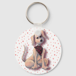 HEART & PUPPY by SHARON SHARPE Keychain