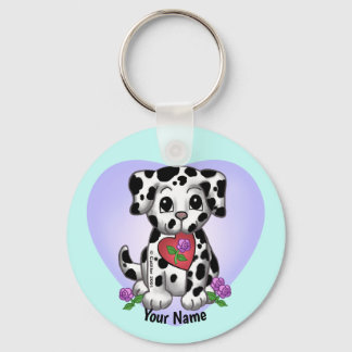 Heart Puppy Dog Keychain