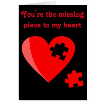 Heart Puzzle Piece Greeting Card by GoodJeenz at Zazzle