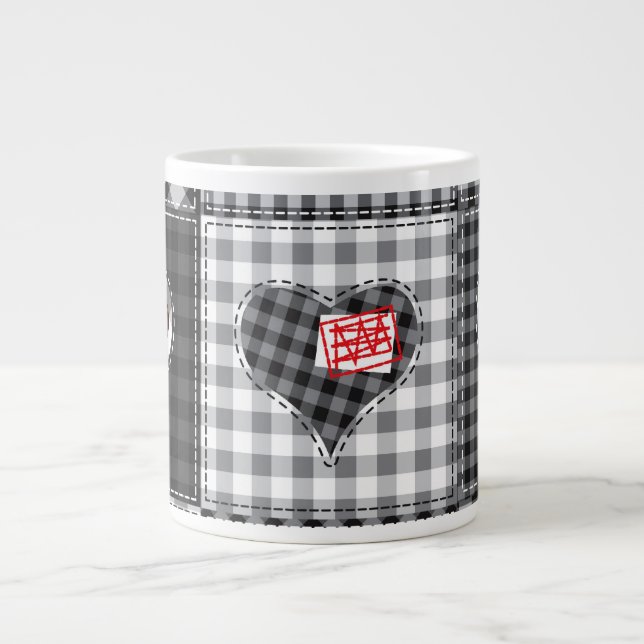 Heart Quilt Patchwork Coffee Mug (Front)