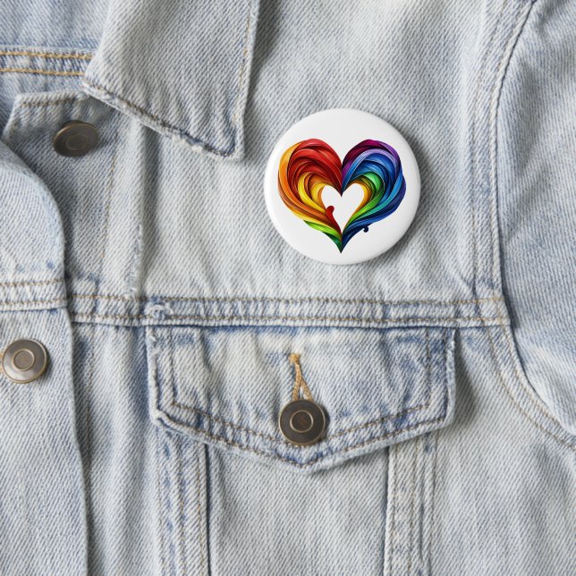 Heart Rainbow Colors Button (In Situ)