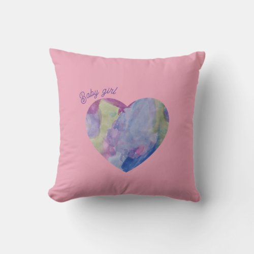 Heart rainbow cuteness baby and child Throw Pillow