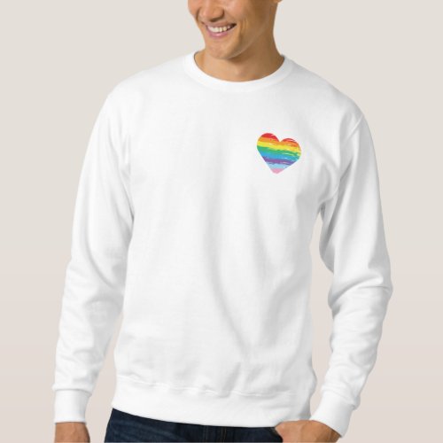 HEART Rainbow LGBTQIA Flag Gay Pride T_Shirt  Sweatshirt