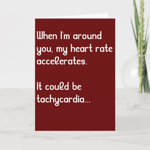 Heart Rate Funny Medical Valentines Day Card