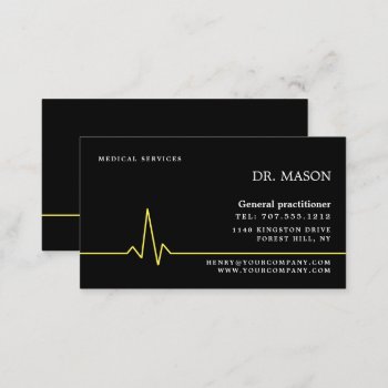 Heart Rate  General Practitioner  Nurse  Medical Business Card by TheBusinessCardStore at Zazzle