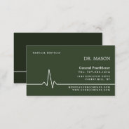 Heart Rate, General Practitioner, Nurse, Medical Business Card at Zazzle