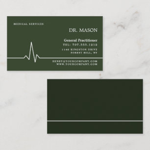Heart Rate, General Practitioner, Nurse, Medical Business Card