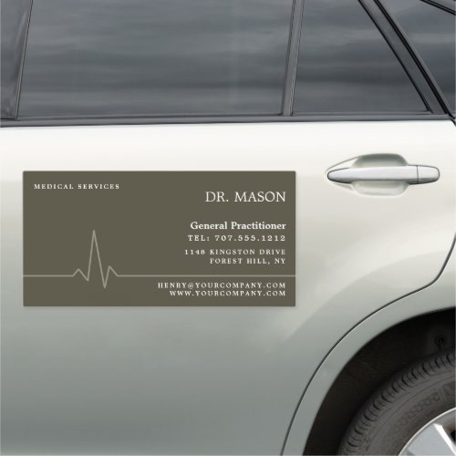 Heart Rate General Practitioner Nurse Medical Car Magnet