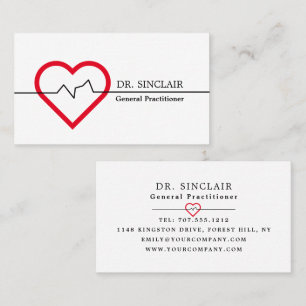 Heart Rate Monitor, General Practitioner, Nurse Business Card