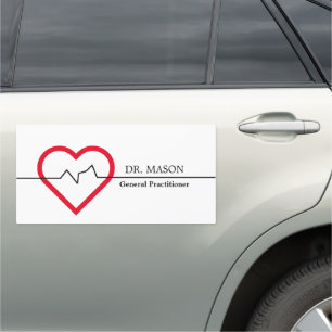 Heart Rate Monitor, General Practitioner, Nurse Car Magnet