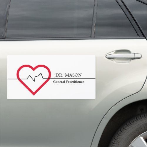 Heart Rate Monitor General Practitioner Nurse Car Magnet