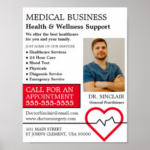 Heart Rate Monitor, General Practitioner, Nurse Poster