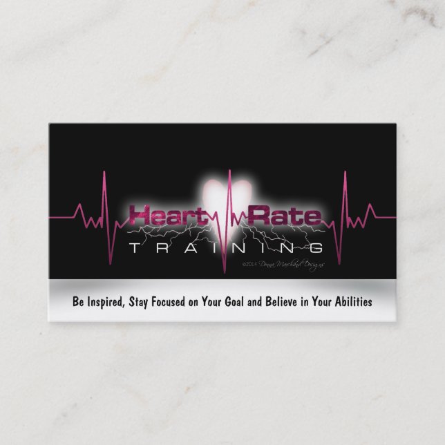 Heart Rate Training Goal Card (Front)