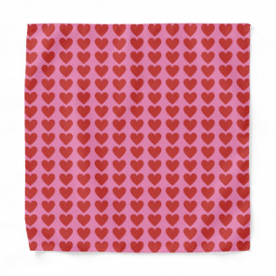 Heart Red and Pink Pattern All-Over-Print Bandana